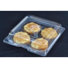 四枚蛋挞 蛋挞塑料包装盒 透明食品包装盒 四粒蛋挞盒 亿海吸