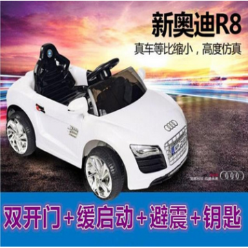 新款奥迪R8儿童电动车四轮双驱遥控车宝宝可坐电动汽车带避震童