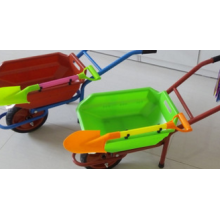 新款儿童沙滩玩具手推车简易独轮手推掘斗车赠塑料铲子量大从优