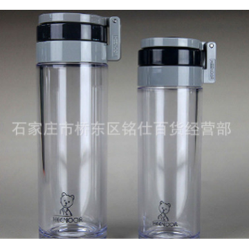 上海希诺XN-8075 8076 透明双层 PC茶杯
