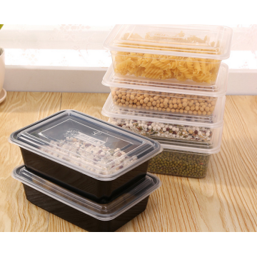 一次性方形塑料打包盒 冰箱微波炉保鲜盒 塑料饭盒