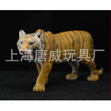 厂家直销超仿真动物模型 实心老虎塑胶摆件