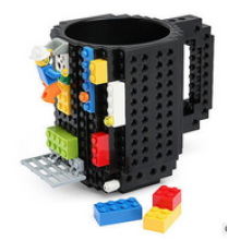 外贸爆款LEGO乐高积木杯 拼装杯DIY组装杯咖啡杯
